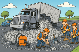 millions of dimes spill onto Texas Highway