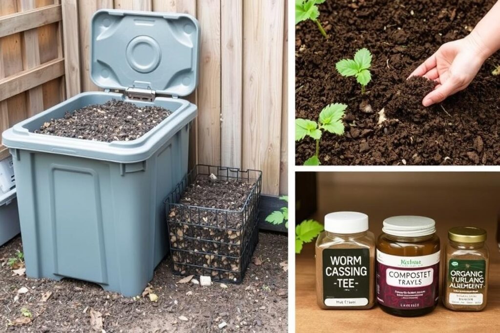 Composting system and soil amendments for a small homestead garden