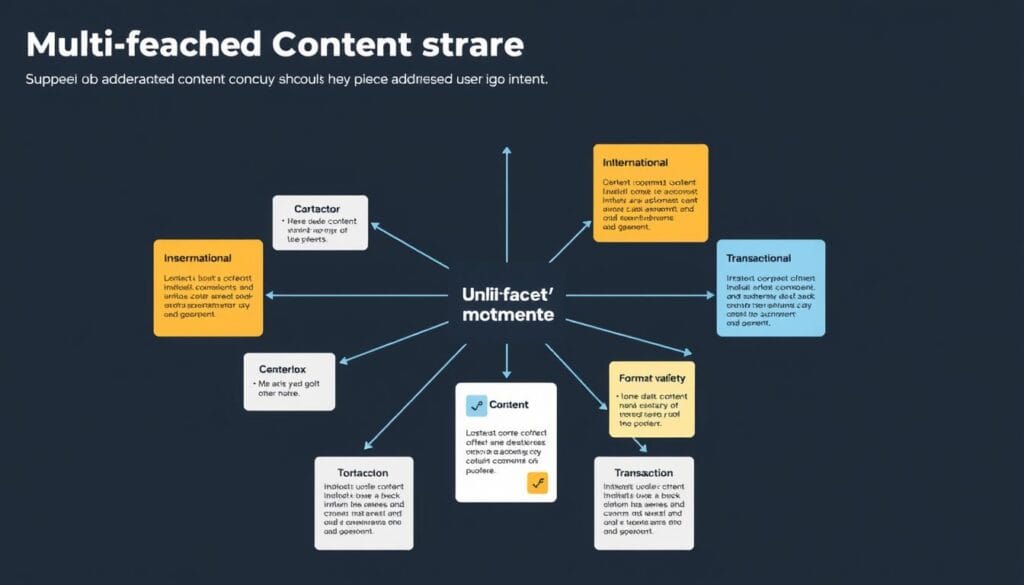 Multi-faceted content structure showing how one piece addresses various user intents