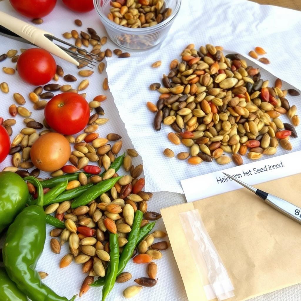 Seed saving from heirloom vegetables for next year's garden