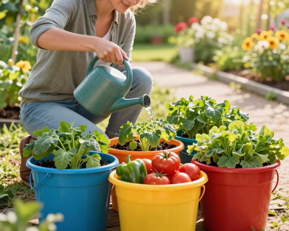 container garden maintenance watering